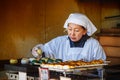 Japanese sweet shopkeeper in Kyoto