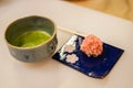 Japanese sweets and green tea Royalty Free Stock Photo
