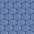 Japanese Swirl Circle Wave Vector Seamless Pattern