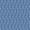 Japanese Swirl Line Motif Vector Seamless Pattern Royalty Free Stock Photo