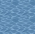 Japanese Swirl Wave Seamless Pattern