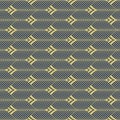 Japanese Swirl Zigzag Wave Vector Seamless Pattern Royalty Free Stock Photo