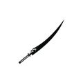 Japanese sword black simple icon