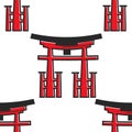 Japanese symbol Torii gate architecture oriental culture