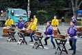 Japanese Taiko Drummers in Tokyo Japan