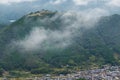 Japanese Takeda Castle and sea of cloud Royalty Free Stock Photo