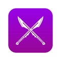 Japanese Tanto daggersicon digital purple Royalty Free Stock Photo