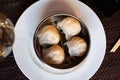 Japanese tasty dumplings siumai in steamers Royalty Free Stock Photo