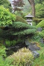 Japanese tea garden landscape in the Golden Gate park, San Francisco. USA Royalty Free Stock Photo
