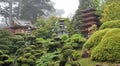 Japanese tea garden landscape in the Golden Gate park, San Francisco. USA Royalty Free Stock Photo