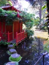 Japanese Tea house in the middle of a lake, Compton Acres