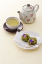 Japanese tea and japanese confectionery