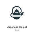 Japanese tea pot vector icon on white background. Flat vector japanese tea pot icon symbol sign from modern food collection for Royalty Free Stock Photo