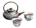 Japanese tea. Set of traditional east teapot and cups