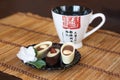 Japanese tea and sweets Royalty Free Stock Photo