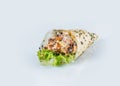 Japanese Temaki Hand Roll Sushi with Unagi eel in Mamenori seaweed. Close-up Pan Asian menu dish. Royalty Free Stock Photo