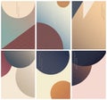Japanese template vector set. Geometric background set. Modern gradient abstract cover design in Asian style