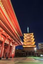 Japanese Temple in Asakusa, Tokyo, Japan Royalty Free Stock Photo