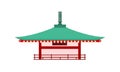 Japanese Temple Isolated. Pagoda Tower. Vector Royalty Free Stock Photo