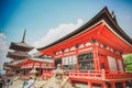 Japanese temple Kiyomizu at Kyoto