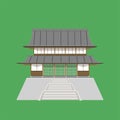 Japanese temple old style vector illustration eps10
