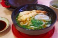 Japanese tempura udon noodles Royalty Free Stock Photo