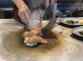 Japanese teppanyaki with lobster tail