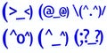 Japanese text emoticons