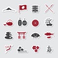 Japanese theme stickers set eps10