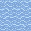 Japanese Tidal Wave Line Vector Seamless Pattern Royalty Free Stock Photo