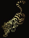 Japanese tiger tattoo design vector