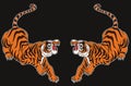 Japanese tiger tattoo design vector