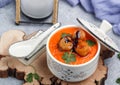 Japanese tomato soup with scallops