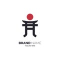 japanese torii gate culture symbol logo for brand or company