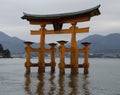 Japanese Torii Gate in Sea Royalty Free Stock Photo