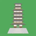 Japanese tower old style vector illustration eps10