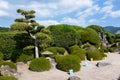 Japanese town Chiran is a preserved samurai district with houses and zen rock gardens attached to samurai residences Royalty Free Stock Photo