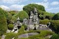 Japanese town Chiran is a preserved samurai district with houses and zen rock gardens attached to samurai residences Royalty Free Stock Photo