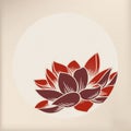 Japanese tradition style Illustration of flora blossom