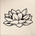 Japanese tradition style Illustration flower