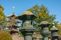 Japanese traditional bronze lanterns, called `Toro` , Tokyo, Japan