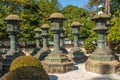 Japanese traditional bronze lanterns, called `Toro` , Tokyo, Japan