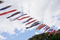 Japanese traditional colorful carp-shaped streamers