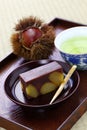 Japanese traditional confection, kuri mushi yokan