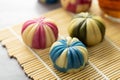 Japanese traditional confectionery cake wagashi Royalty Free Stock Photo