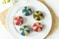 Japanese traditional confectionery cake wagashi Royalty Free Stock Photo