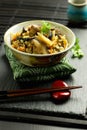 Japanese traditional dish Gomoku gohan