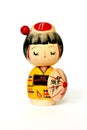 Japanese traditional doll isolated