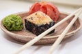 Japanese traditional foods rolls and sushi. Royalty Free Stock Photo