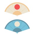 Japanese Traditional Hand Fans Retro Style Icons